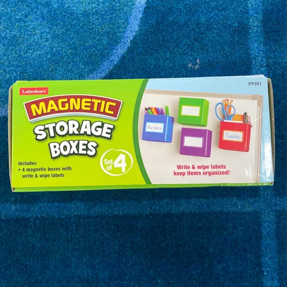 Magnetic Storage Boxes- Set of 4